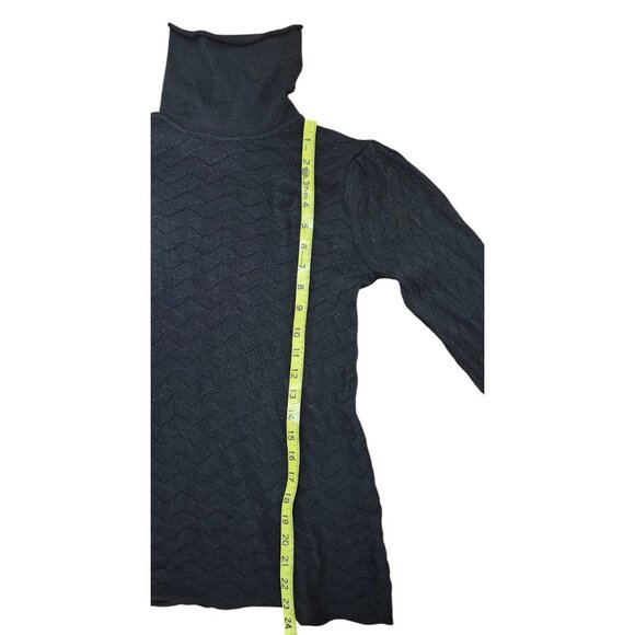 Co Turtleneck Sweater wool blend Womens Black Size S - Picture 8 of 11